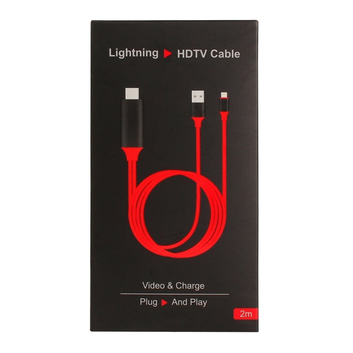Cable adaptador macho de 8 pines a HDMI y USB macho, longitud: 2 m