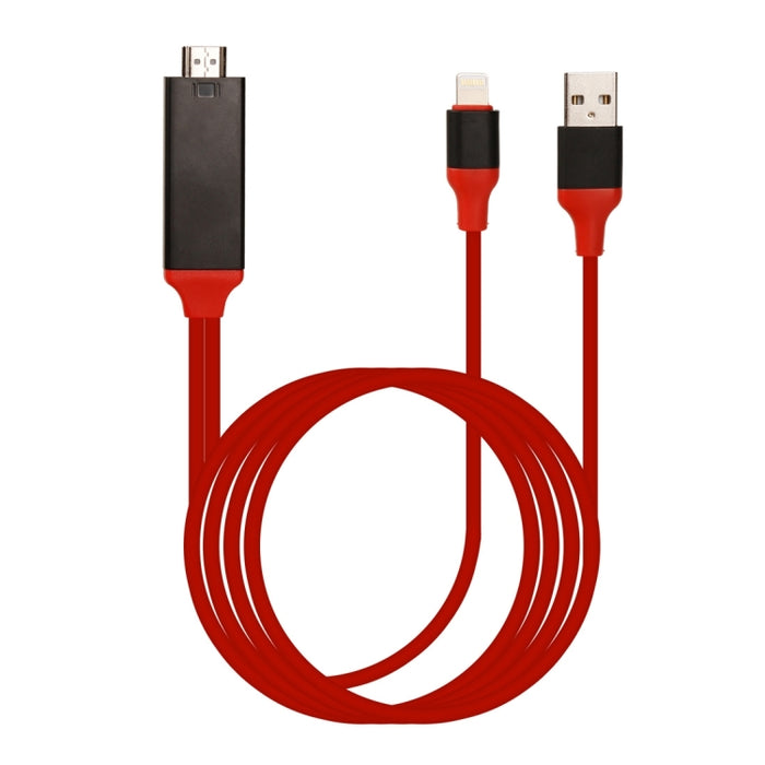 Cable adaptador macho de 8 pines a HDMI y USB macho, longitud: 2 m