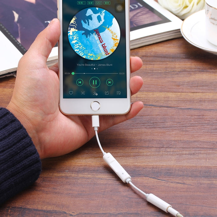 MH020 Adaptador de conector para auriculares de 8 pines a 3,5 mm compatible con temporizador automático / canción / control de línea