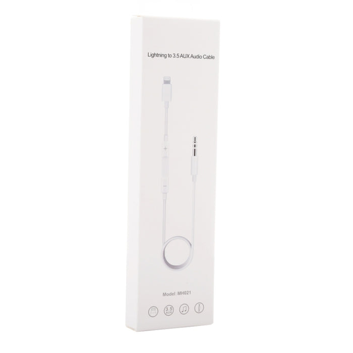 MH021 Control de línea de soporte de cable de audio auxiliar de 1 m de 8 pines a 3,5 mm