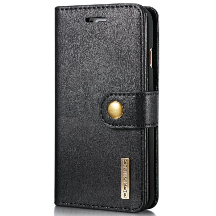 DG.MING para iPhone 8 y 7 Crazy Horse Texture Funda protectora magnética desmontable con tapa horizontal con soporte, ranuras para tarjetas y billetera