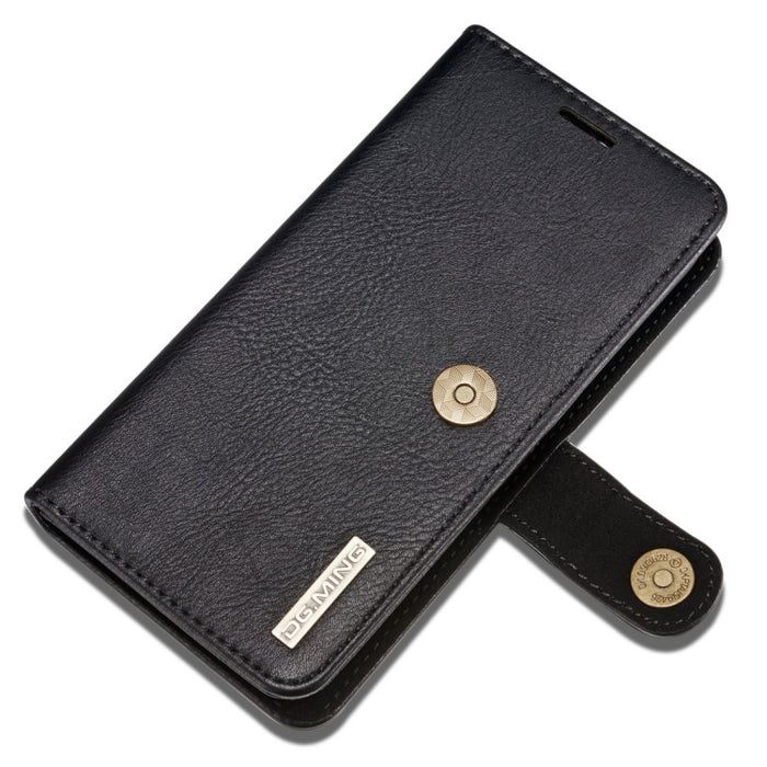 DG.MING para iPhone 8 y 7 Crazy Horse Texture Funda protectora magnética desmontable con tapa horizontal con soporte, ranuras para tarjetas y billetera