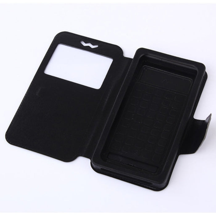 Funda de cuero universal deslizante de silicona para teléfono móvil de 4,5 a 5,0 pulgadas