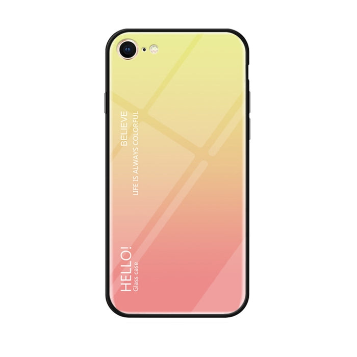 Estuche de vidrio de color degradado para iPhone 8 y 7