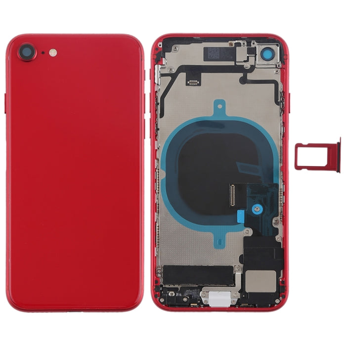 Conjunto de tapa trasera de batería con teclas laterales, vibrador, altavoz, timbre, botón de encendido, botón de volumen, cable flexible y bandeja para tarjetas para iPhone 8, For iPhone 8, For iPhone 8 (Full Assembly)