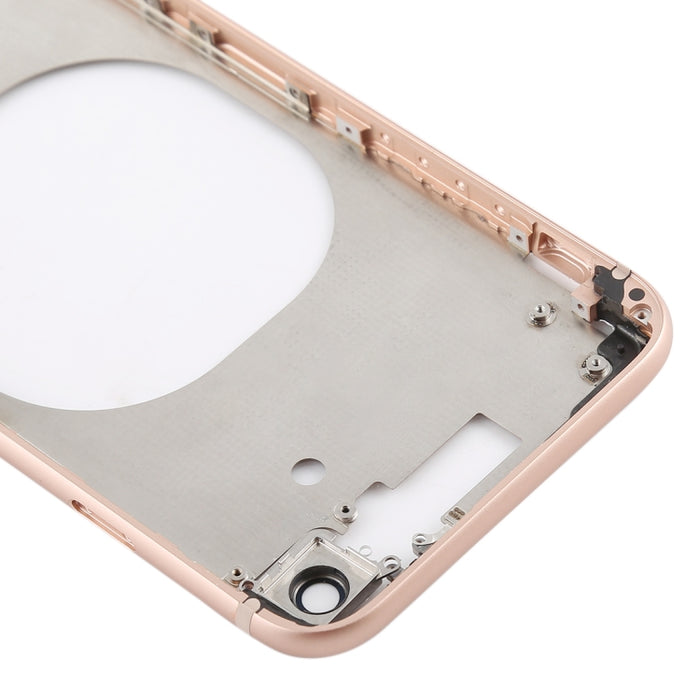 Contraportada transparente con lente de cámara, bandeja para tarjeta SIM y teclas laterales para iPhone 8, For iPhone 8 (Transparent Back), For iPhone 8 (Transparent White), For iPhone 8 (Transparent Gold), For iPhone 8 (Transparent Red)