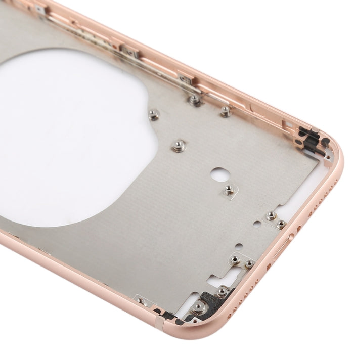 Contraportada transparente con lente de cámara, bandeja para tarjeta SIM y teclas laterales para iPhone 8, For iPhone 8 (Transparent Back), For iPhone 8 (Transparent White), For iPhone 8 (Transparent Gold), For iPhone 8 (Transparent Red)