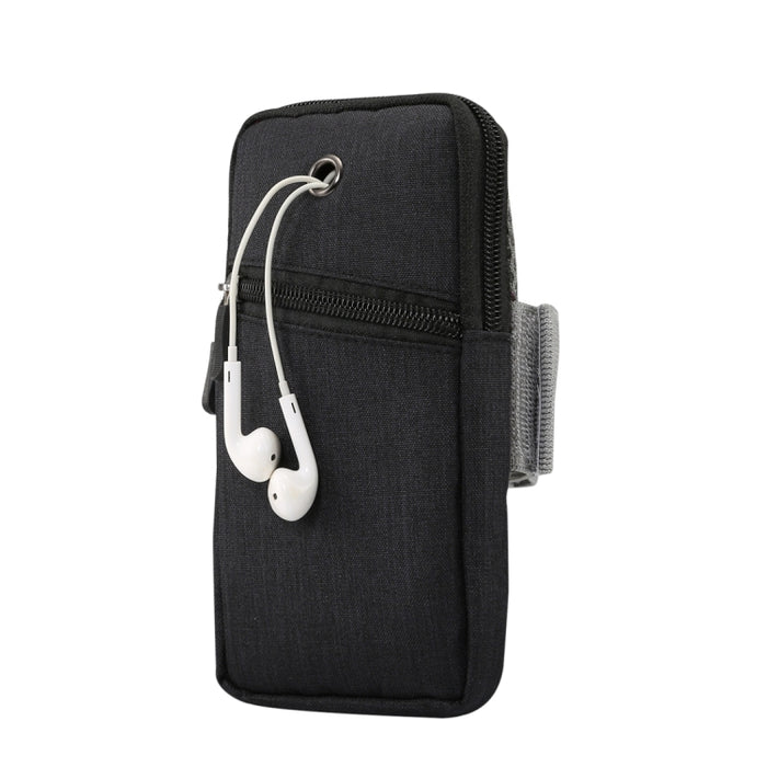 Bolso deportivo fino universal multifuncional para brazo Bolso para teléfono Paquete de muñeca con orificio para auriculares para teléfonos inteligentes de 6,5 pulgadas o menos, tamaño del brazo: 22-38 cm