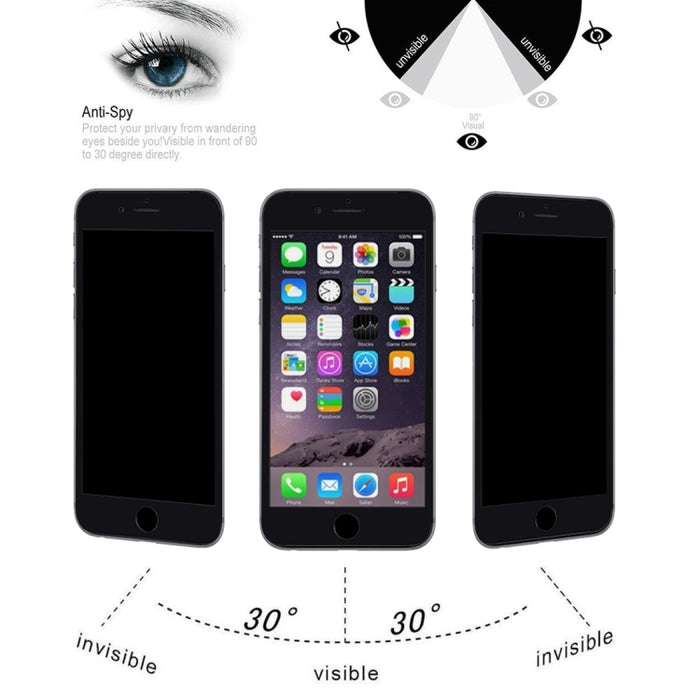 Película de vidrio templado anti-pío 9H 6D para iPhone SE 2022/2020/8/7