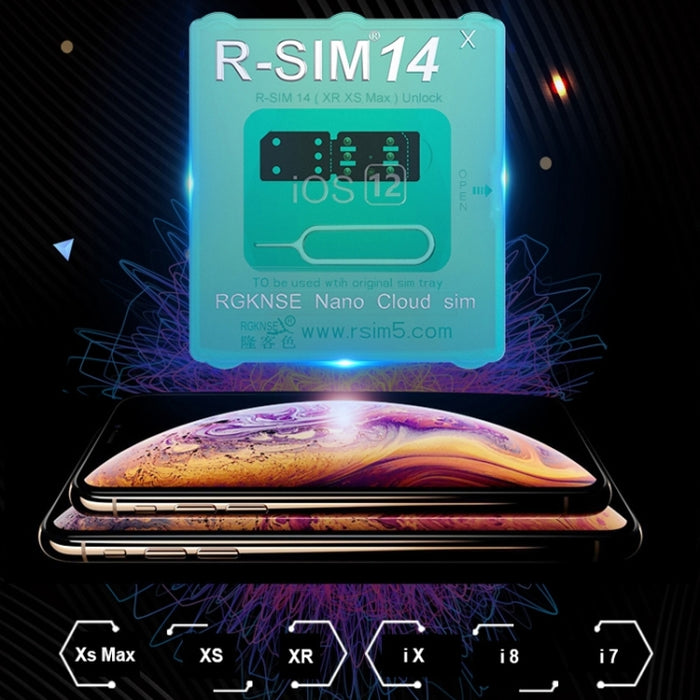 Tarjeta de desbloqueo SIM ICCID ultra universal R-SIM 14 V18 para iPhone X, XS, XR, XS Max, 8 y 8 Plus, 7 y 7 Plus