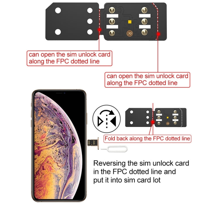 Tarjeta de desbloqueo SIM ICCID ultra universal R-SIM 14 V18 para iPhone X, XS, XR, XS Max, 8 y 8 Plus, 7 y 7 Plus