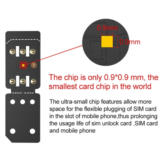 Tarjeta de desbloqueo SIM ICCID ultra universal R-SIM 14 V18 para iPhone X, XS, XR, XS Max, 8 y 8 Plus, 7 y 7 Plus