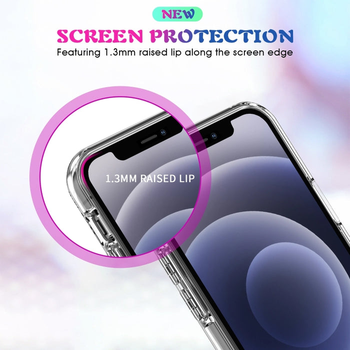 Para iPhone SE 2020/8 Magsafe funda anillo magnético Simple todo incluido cristal transparente acrílico PC + funda TPU a prueba de golpes