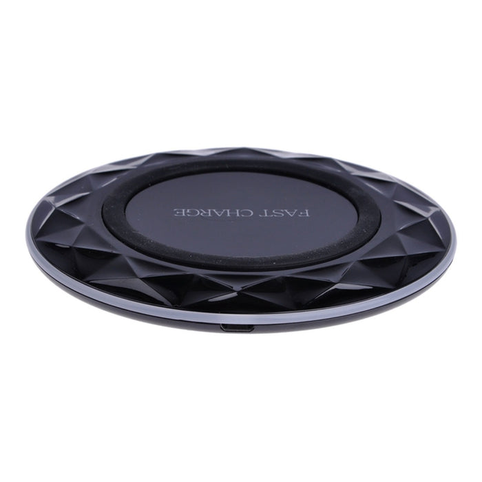 Cargador inalámbrico de carga rápida estándar Diamond Qi con entrada DC5V, longitud del cable: 1 m
