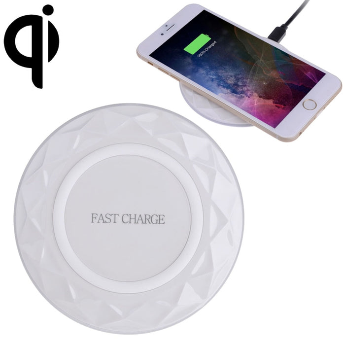Cargador inalámbrico de carga rápida estándar Diamond Qi con entrada DC5V, longitud del cable: 1 m