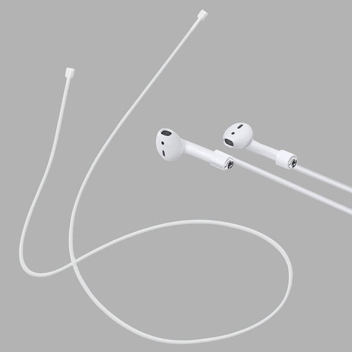 Auricular inalámbrico Bluetooth Correa antipérdida Auriculares unisex de silicona Línea antipérdida para Apple AirPods 1/2, Longitud del cable: 60 cm
