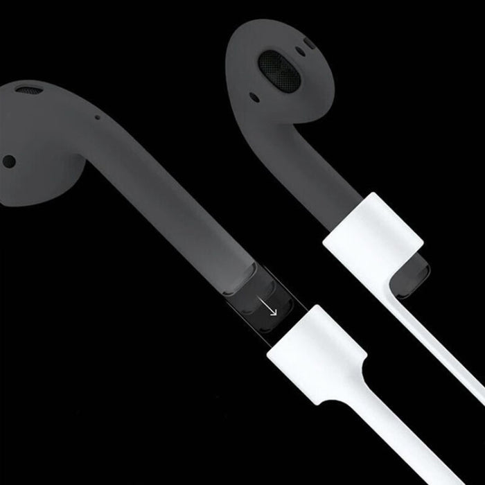 Auricular inalámbrico Bluetooth Correa antipérdida Auriculares unisex de silicona Línea antipérdida para Apple AirPods 1/2, Longitud del cable: 60 cm
