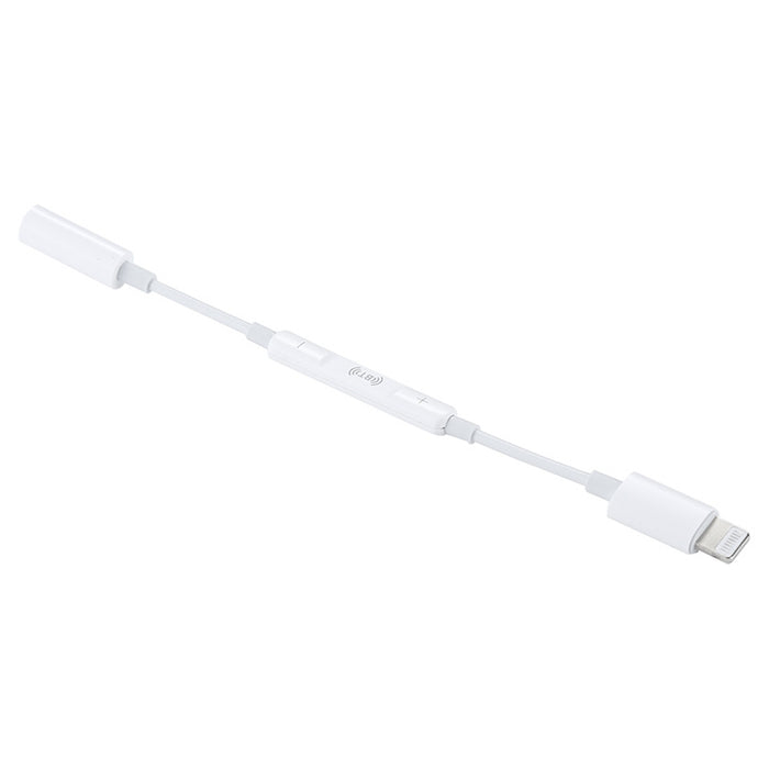 Adaptador de Audio Bluetooth con Control de cable, conector macho de 8 pines a hembra de 3,5mm para auriculares, compatible con música, llamadas, Control de volumen