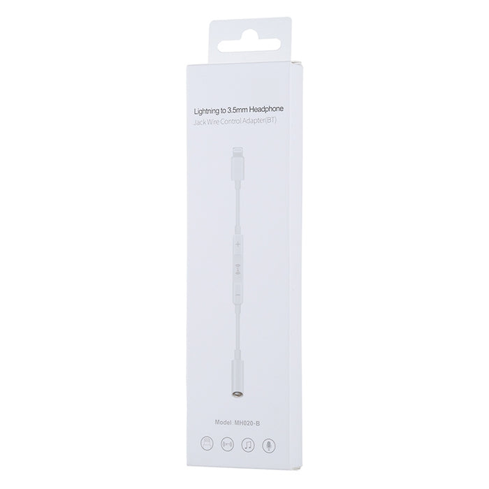 Adaptador de Audio Bluetooth con Control de cable, conector macho de 8 pines a hembra de 3,5mm para auriculares, compatible con música, llamadas, Control de volumen