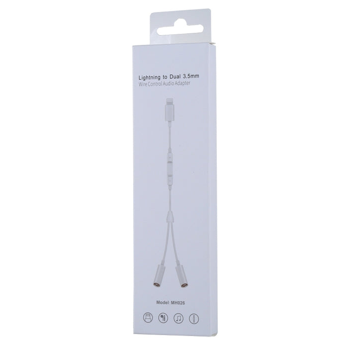 MH026 Adaptador de audio de control de cable con conector para auriculares hembra de 8 pines macho a doble de 3,5 mm