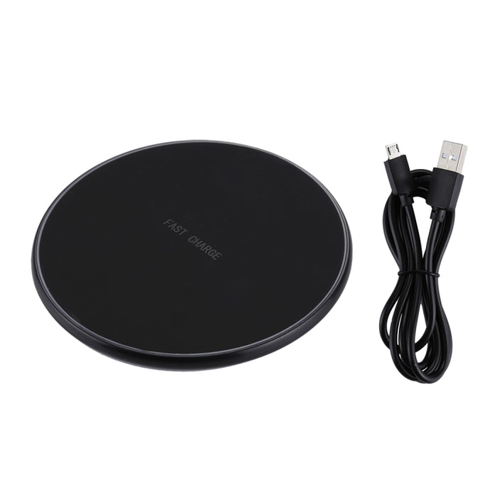 Cargador inalámbrico rápido estándar universal de Qi de forma redonda de DC 9V 1.67A/5V 1A con luz indicadora