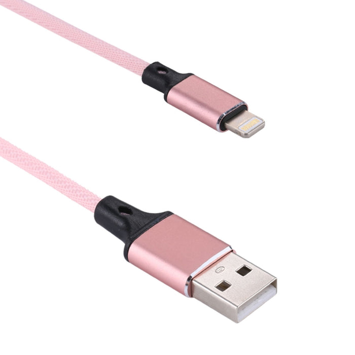 Cable de carga de sincronización de datos estilo tejido de nailon de 1 m, 2 A, USB a 8 pines