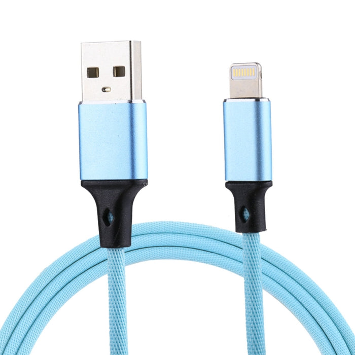 Cable de carga de sincronización de datos estilo tejido de nailon de 1 m, 2 A, USB a 8 pines