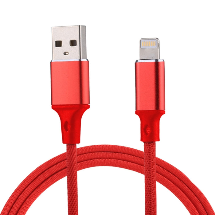 Cable de carga de sincronización de datos estilo tejido de nailon de 1 m, 2 A, USB a 8 pines
