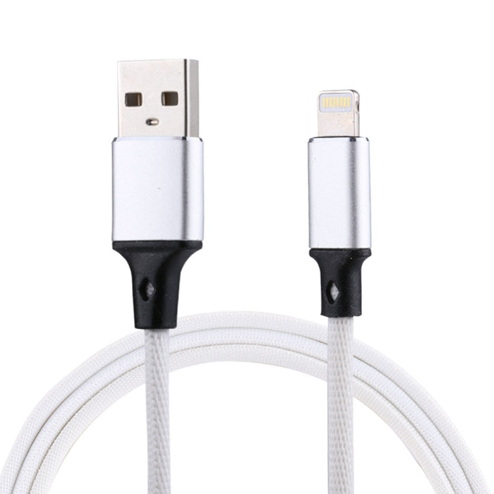 Cable de carga de sincronización de datos estilo tejido de nailon de 1 m, 2 A, USB a 8 pines