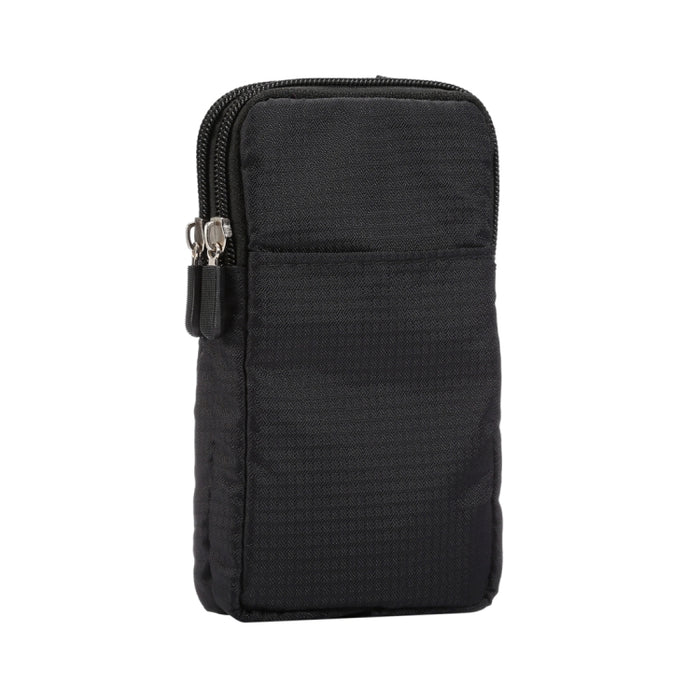 Riñonera deportiva multifunción informal con doble cremallera para teléfono móvil, bolso Diagonal para teléfonos inteligentes de 6,9 pulgadas o menos