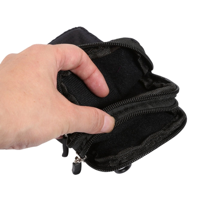 Riñonera deportiva multifunción informal con doble cremallera para teléfono móvil, bolso Diagonal para teléfonos inteligentes de 6,9 pulgadas o menos