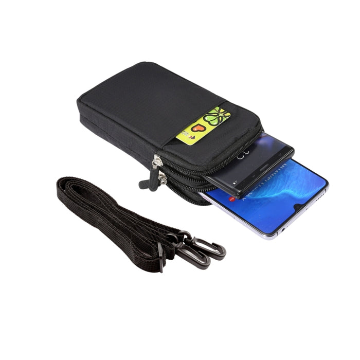 Riñonera deportiva multifunción informal con doble cremallera para teléfono móvil, bolso Diagonal para teléfonos inteligentes de 6,9 pulgadas o menos