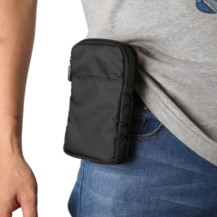 Riñonera deportiva multifunción informal con doble cremallera para teléfono móvil, bolso Diagonal para teléfonos inteligentes de 6,9 pulgadas o menos