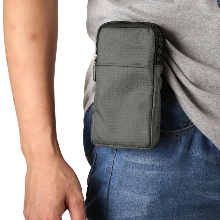 Riñonera deportiva multifunción informal con doble cremallera para teléfono móvil, bolso Diagonal para teléfonos inteligentes de 6,9 pulgadas o menos