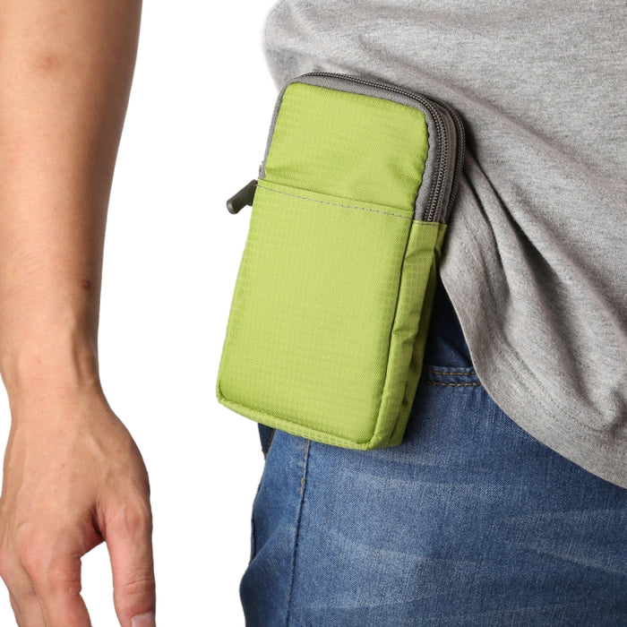 Riñonera deportiva multifunción informal con doble cremallera para teléfono móvil, bolso Diagonal para teléfonos inteligentes de 6,9 pulgadas o menos