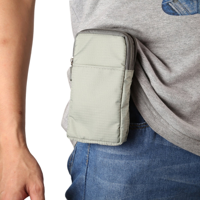 Riñonera deportiva multifunción informal con doble cremallera para teléfono móvil, bolso Diagonal para teléfonos inteligentes de 6,9 pulgadas o menos