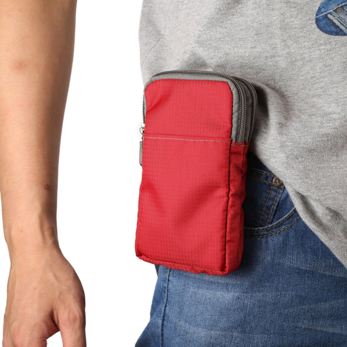 Riñonera deportiva multifunción informal con doble cremallera para teléfono móvil, bolso Diagonal para teléfonos inteligentes de 6,9 pulgadas o menos