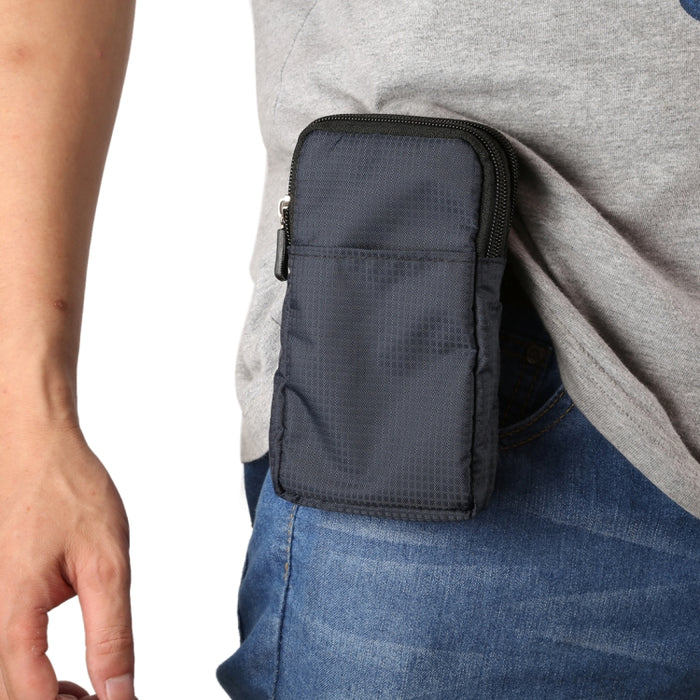 Riñonera deportiva multifunción informal con doble cremallera para teléfono móvil, bolso Diagonal para teléfonos inteligentes de 6,9 pulgadas o menos