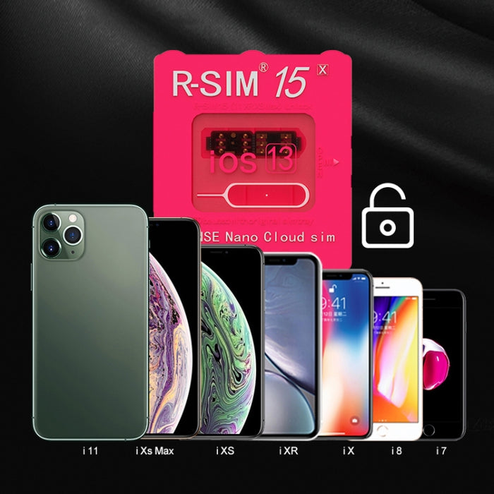 R-SIM 15 Dual CPU Aegis Cloud Versión mejorada Sistema iOS 13 Tarjeta de desbloqueo universal para iPhone 11 Pro Max, iPhone 11 Pro, iPhone 11, iPhone X, iPhone XS, iPhone 8 y 8 Plus