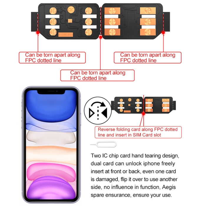 R-SIM 15 Dual CPU Aegis Cloud Versión mejorada Sistema iOS 13 Tarjeta de desbloqueo universal para iPhone 11 Pro Max, iPhone 11 Pro, iPhone 11, iPhone X, iPhone XS, iPhone 8 y 8 Plus