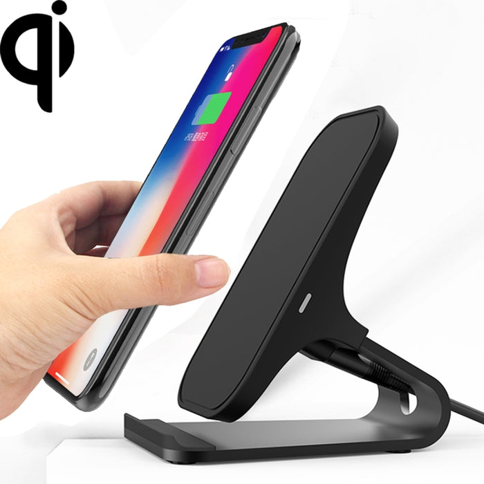 HAMTOD M5 15W Diseño inteligente de doble bobina Qi Soporte estándar Cargador inalámbrico con luz indicadora, compatible con carga rápida