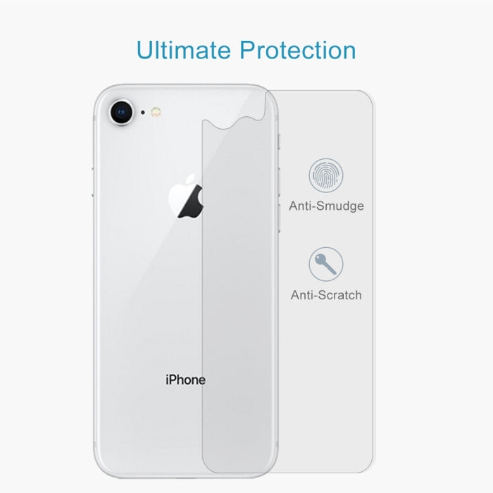 Para iPhone 8 y 7 0,3 mm 9H Dureza de la superficie 2.5D Borde curvo Protector de pantalla trasera de vidrio templado premium a prueba de explosiones