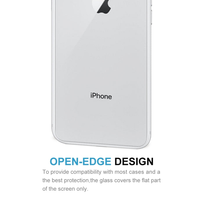 Para iPhone 8 y 7 0,3 mm 9H Dureza de la superficie 2.5D Borde curvo Protector de pantalla trasera de vidrio templado premium a prueba de explosiones