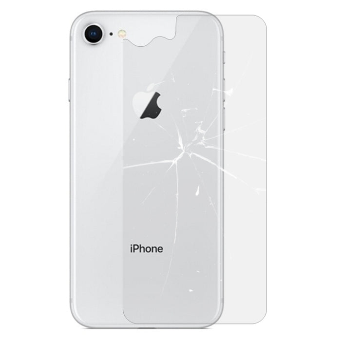 Para iPhone 8 y 7 0,3 mm 9H Dureza de la superficie 2.5D Borde curvo Protector de pantalla trasera de vidrio templado premium a prueba de explosiones
