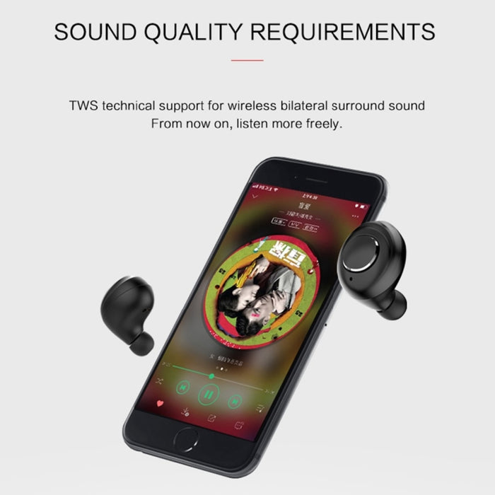 X8 TWS Auricular interno portátil Bluetooth V5.0 para deportes al aire libre con caja de carga