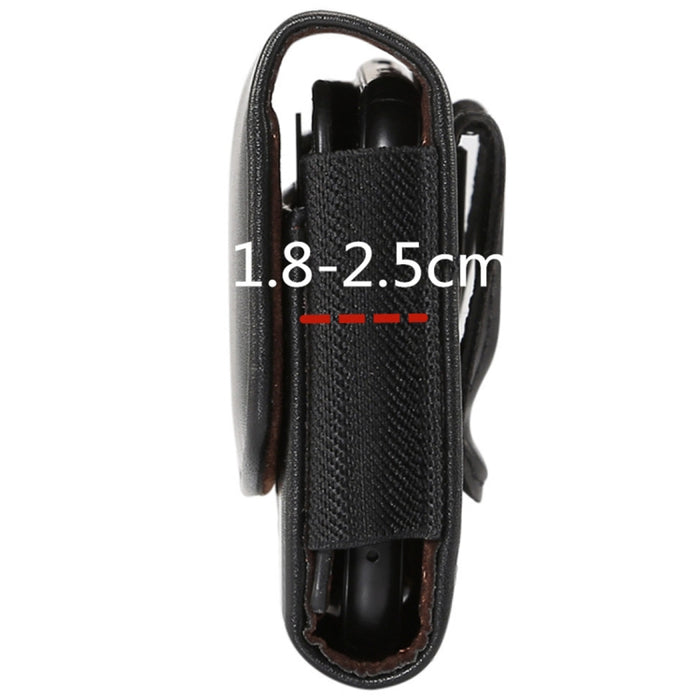 Banda elástica de piel de cordero para hombre, funda de cuero con cintura colgante Universal para teléfono móvil de 4,8 pulgadas con ranura para tarjeta