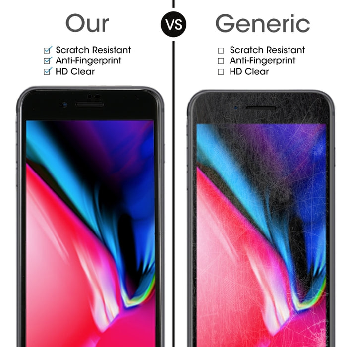 Para iPhone 8/7 Protector de pantalla de vidrio templado de pantalla completa curvada con dureza superficial 9H de 0,3 mm
