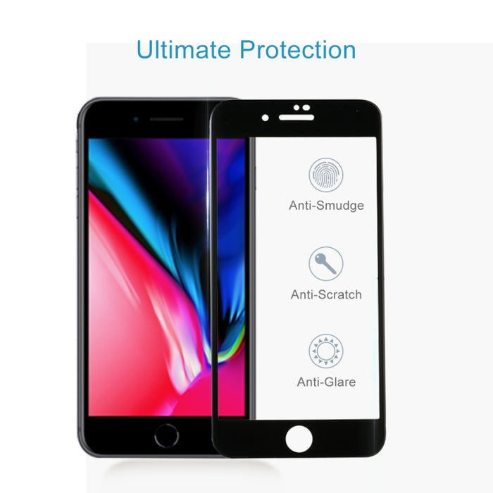 Para iPhone 8/7 Protector de pantalla de vidrio templado de pantalla completa curvada con dureza superficial 9H de 0,3 mm