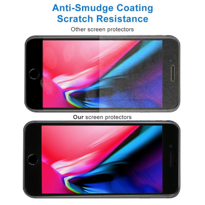 Para iPhone 8/7 Protector de pantalla de vidrio templado de pantalla completa curvada con dureza superficial 9H de 0,3 mm