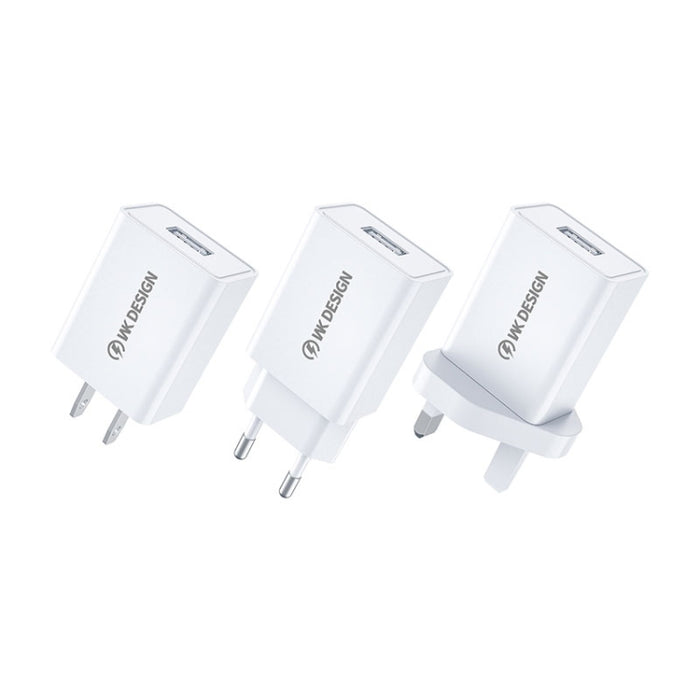 WK WP-U118 Adaptador de corriente para cargador de viaje con puerto USB único de 10 W, enchufe de EE. UU.